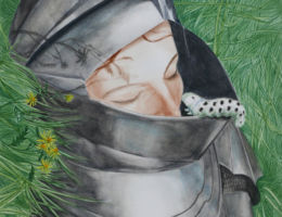 melissa chen caterpillar knight short film poster watercolour painting