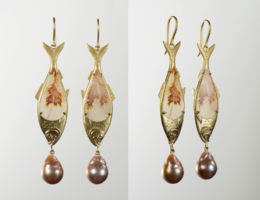 melissa chen lunar rain jewellery design surreal herring fish earrings edison freshwater pearl